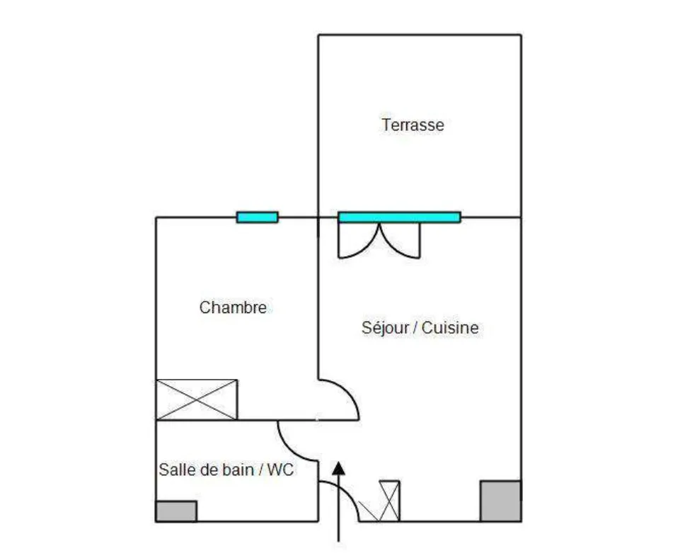 Appartement T2 43m² avec terrasse et parking à Nîmes 