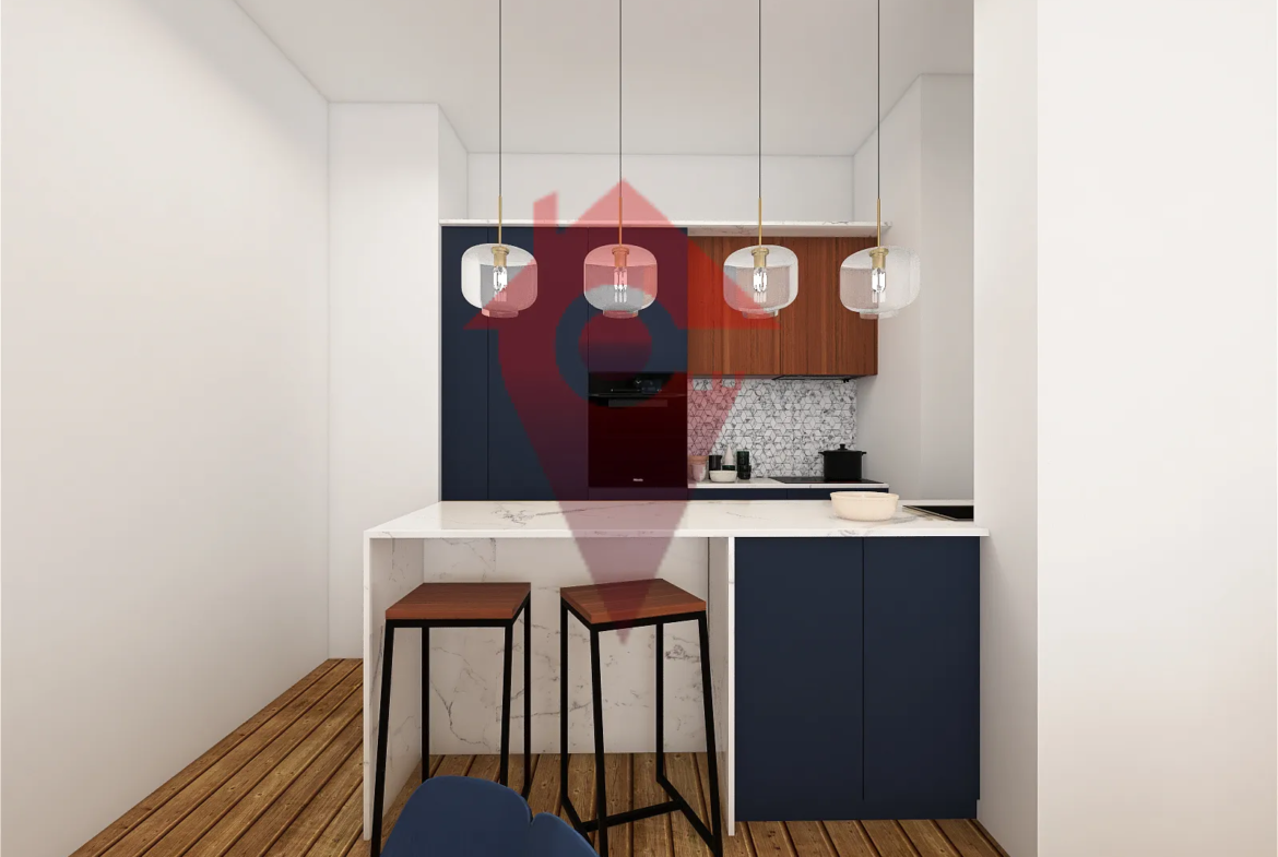 Appartement en résidence gérée à Paris 13 de 24.56m2 