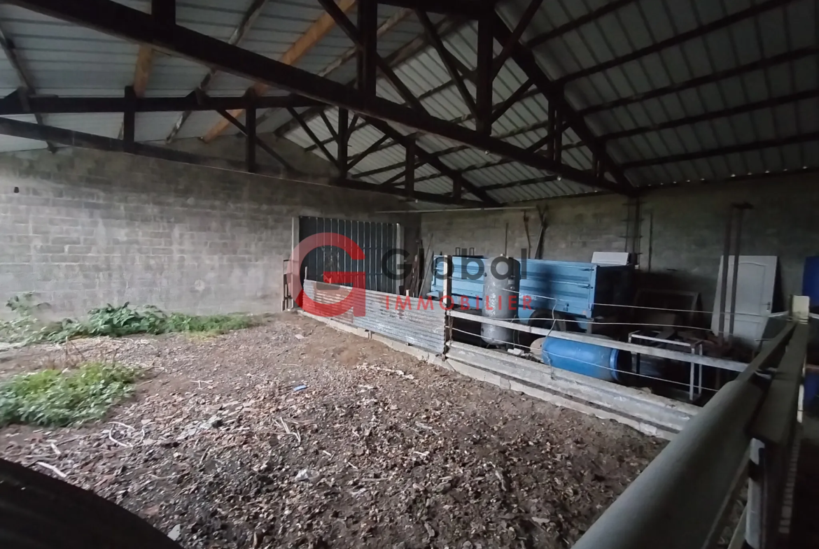 Propriété agricole avec terres et bois à Lacajunte 