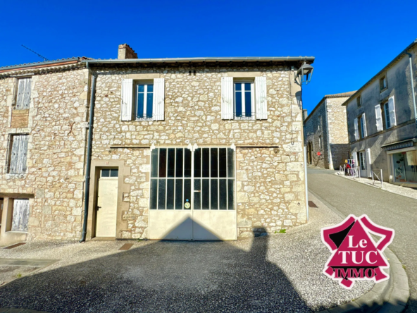 Maison en pierre avec 3 chambres et garage à Monflanquin