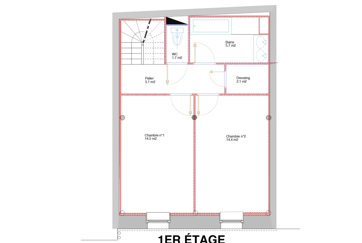 Maison de ville à vendre à Metz - 93 m² 