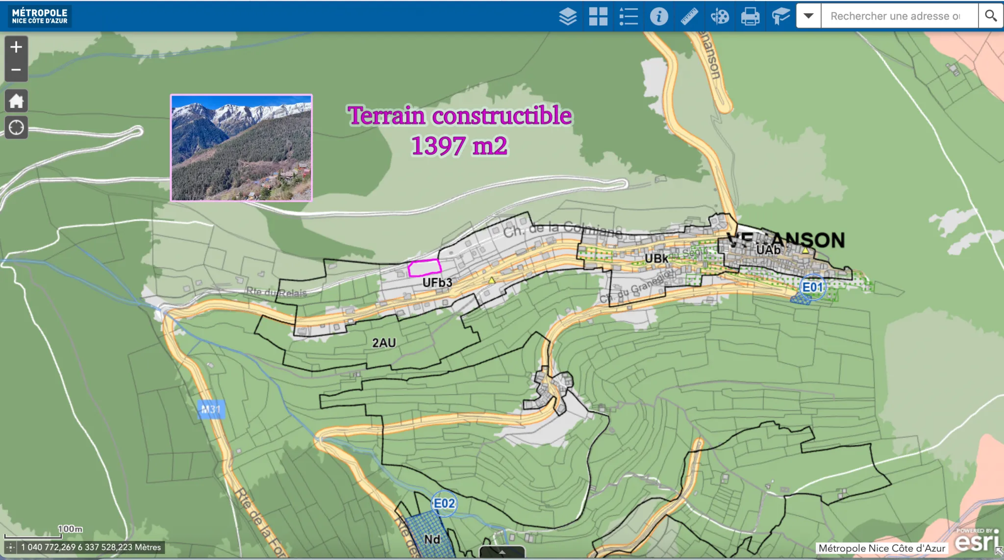 Terrain Constructible à Venanson - 1 397 m² avec Vue Panoramique 