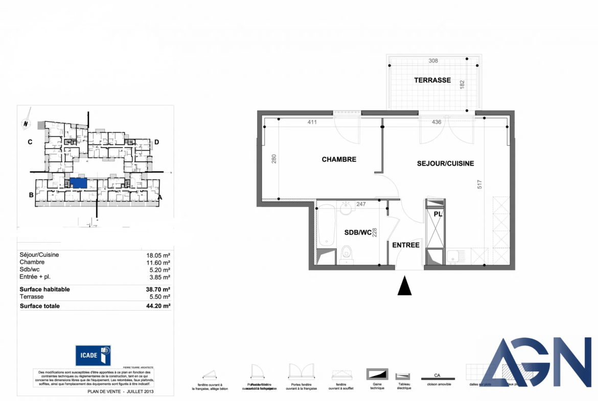 À vendre : Appartement 2 pièces 38,7 m² à Castelnau-le-Lez avec balcon et parking 