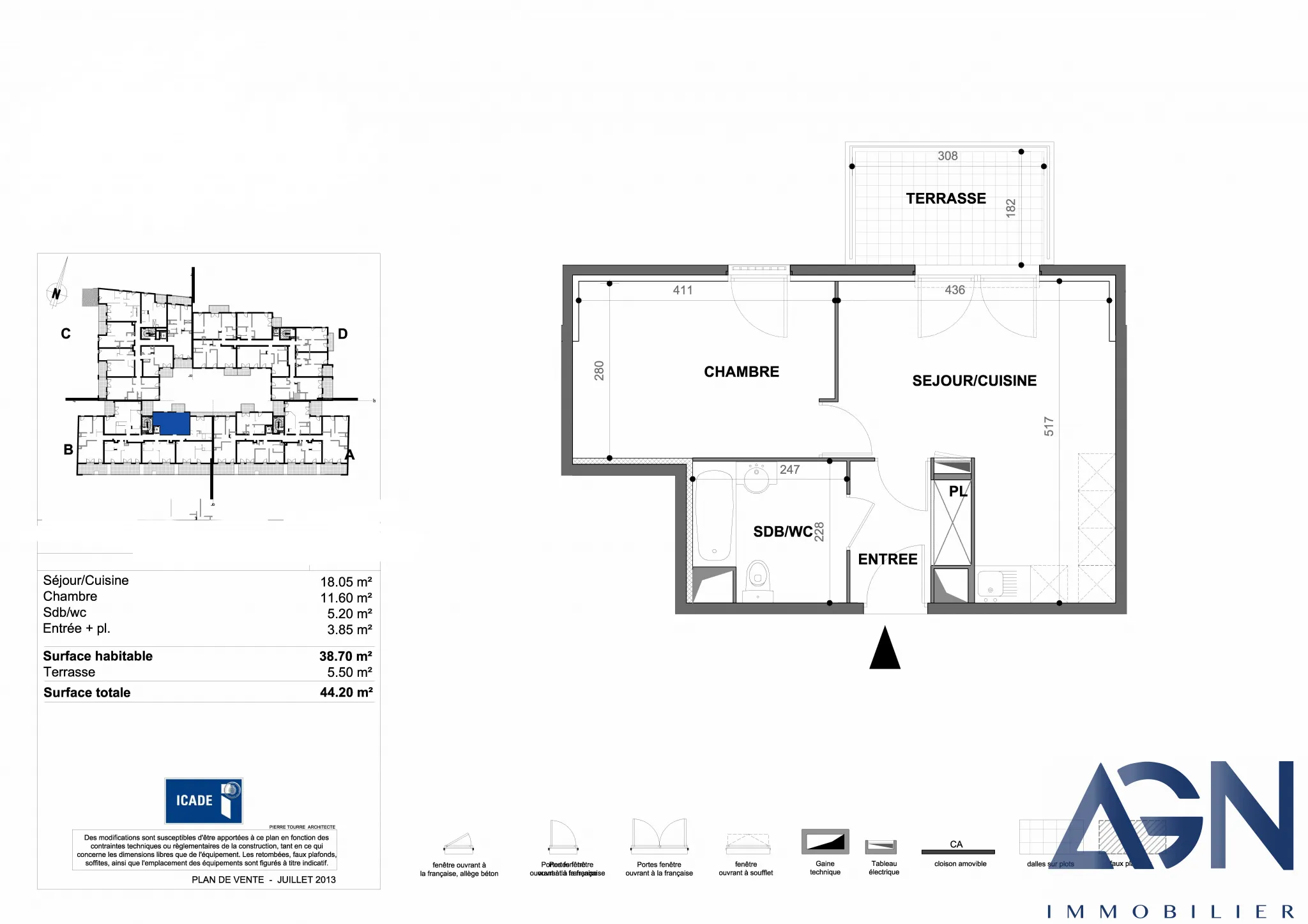 À vendre : Appartement 2 pièces 38,7 m² à Castelnau-le-Lez avec balcon et parking 