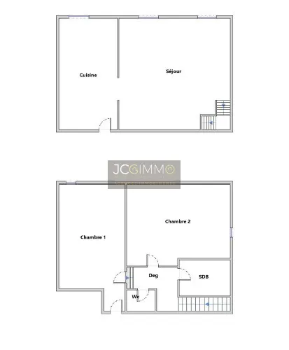 À vendre : Appartement T3 en duplex + Studio rénové à Sollies Pont 