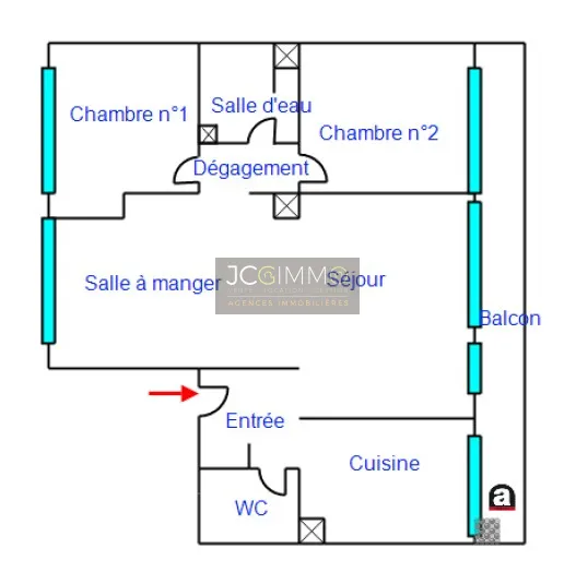 Appartement T3 rénové à La Garde - 67,95 m² avec terrasse et cave 