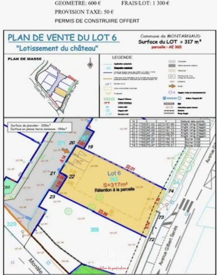 Terrain à bâtir à Montarnaud, 317 m² avec permis de construire 