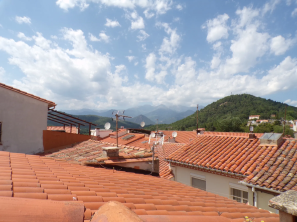 Maison de village à vendre à Saint Laurent de Cerdans avec terrasse et vue sur le Canigou