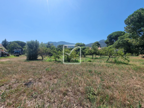 Terrain constructible à Laroque des Albères - 1100 m² avec vue sur les Albères