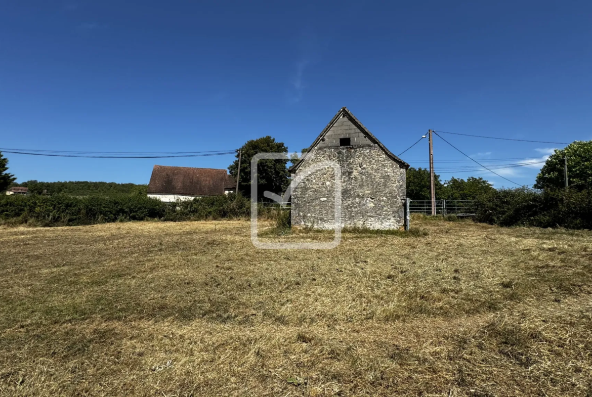 Grange en Pierres à Rénover sur Terrain de 10 320 m² à Saint Chamarand 