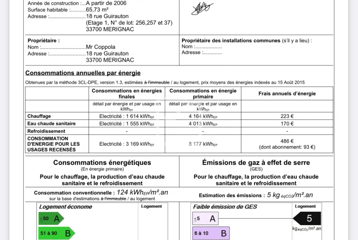 Superbe appartement T3 de 66 m² avec garage à Mérignac (33700) 