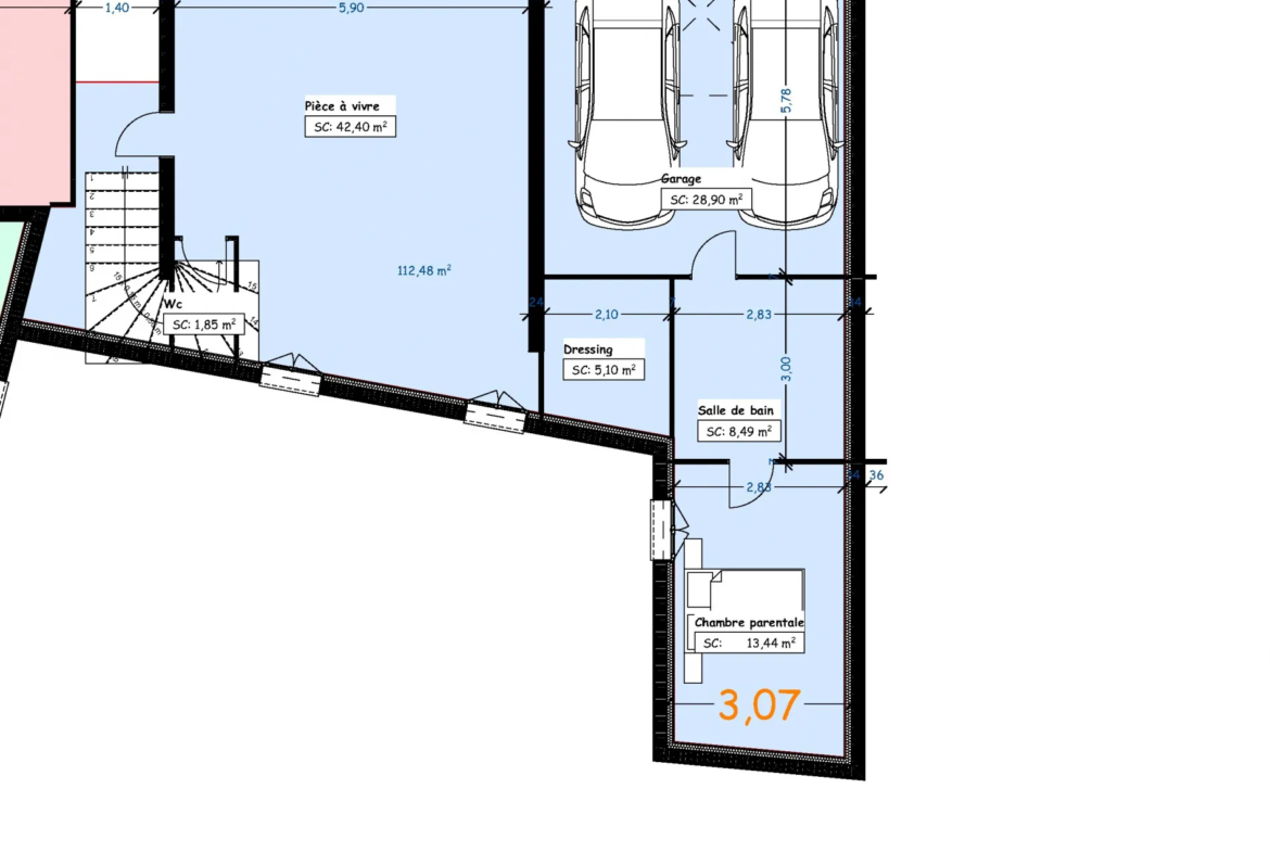 Maison Mitoyenne Spacieuse à Cintegabelle avec Garage 