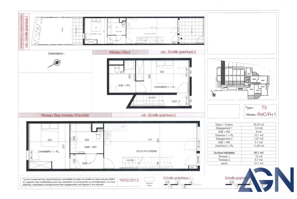 À vendre : Appartement duplex 3 pièces 65 m² à Juvignac avec jardin et garage 