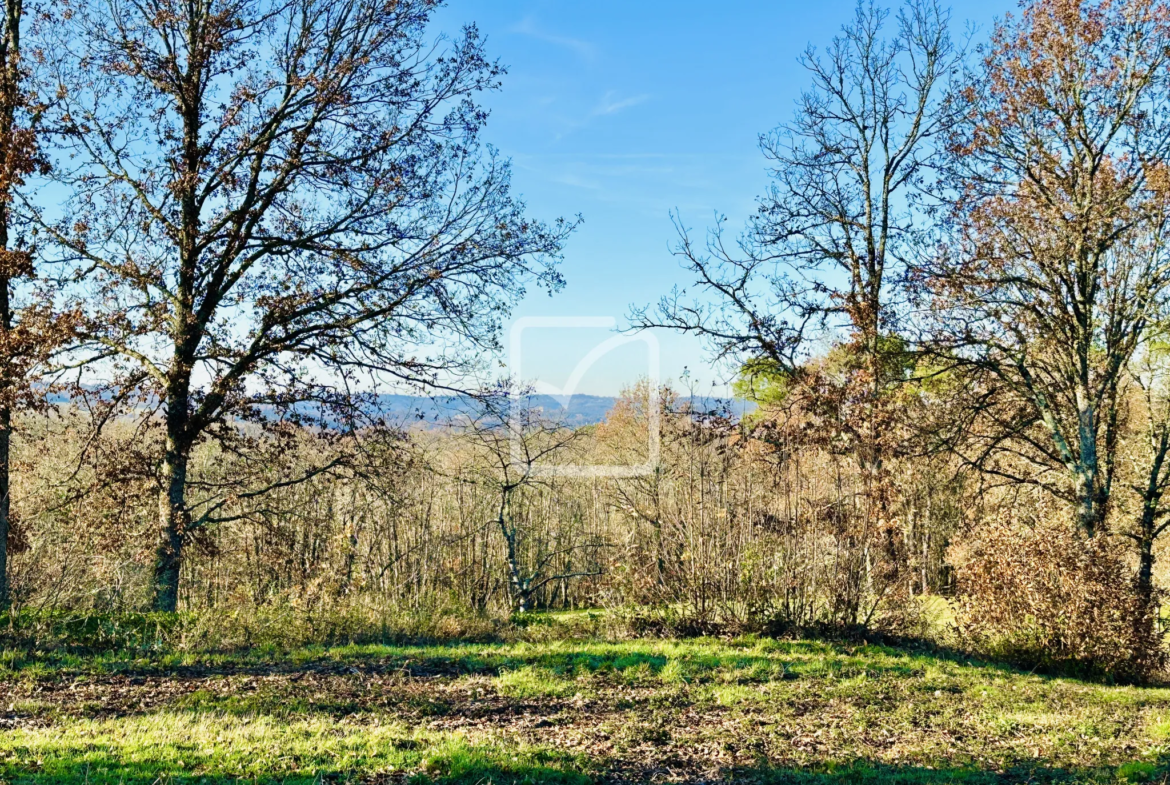 Terrain de 7261 m² dominant la vallée près de Domme 