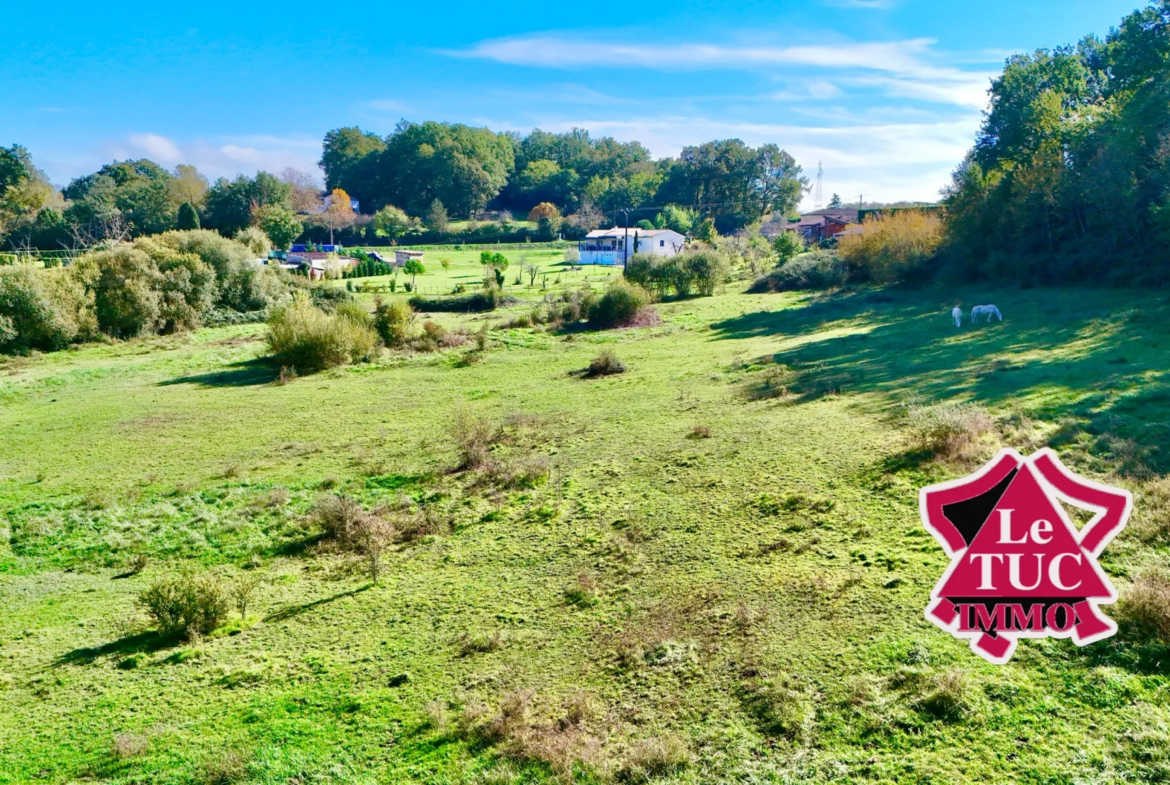 Maison écologique 2 chambres à Villeneuve-sur-Lot avec 3,5 ha de terrain et piscine naturelle 