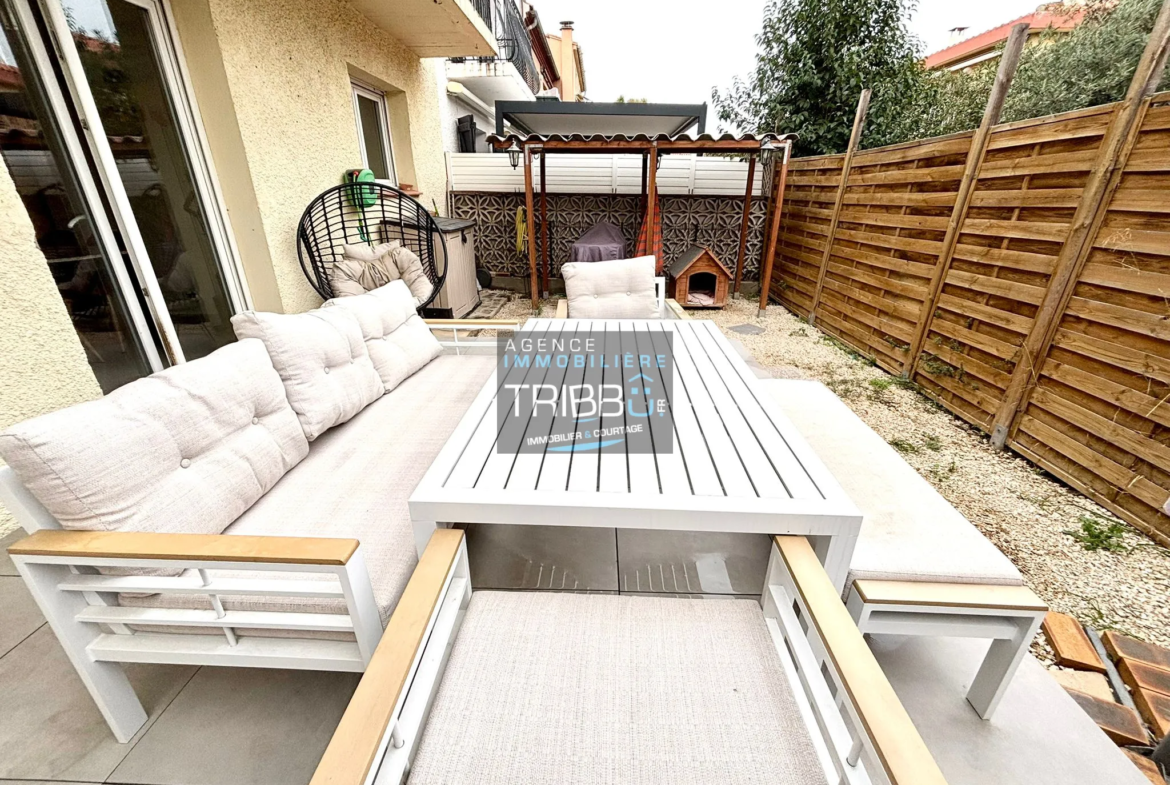 Appartement F3 avec terrasse à Pollestres 