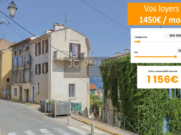 Immeuble à Carnoules avec 3 appartements - Rentabilité de 9,2%