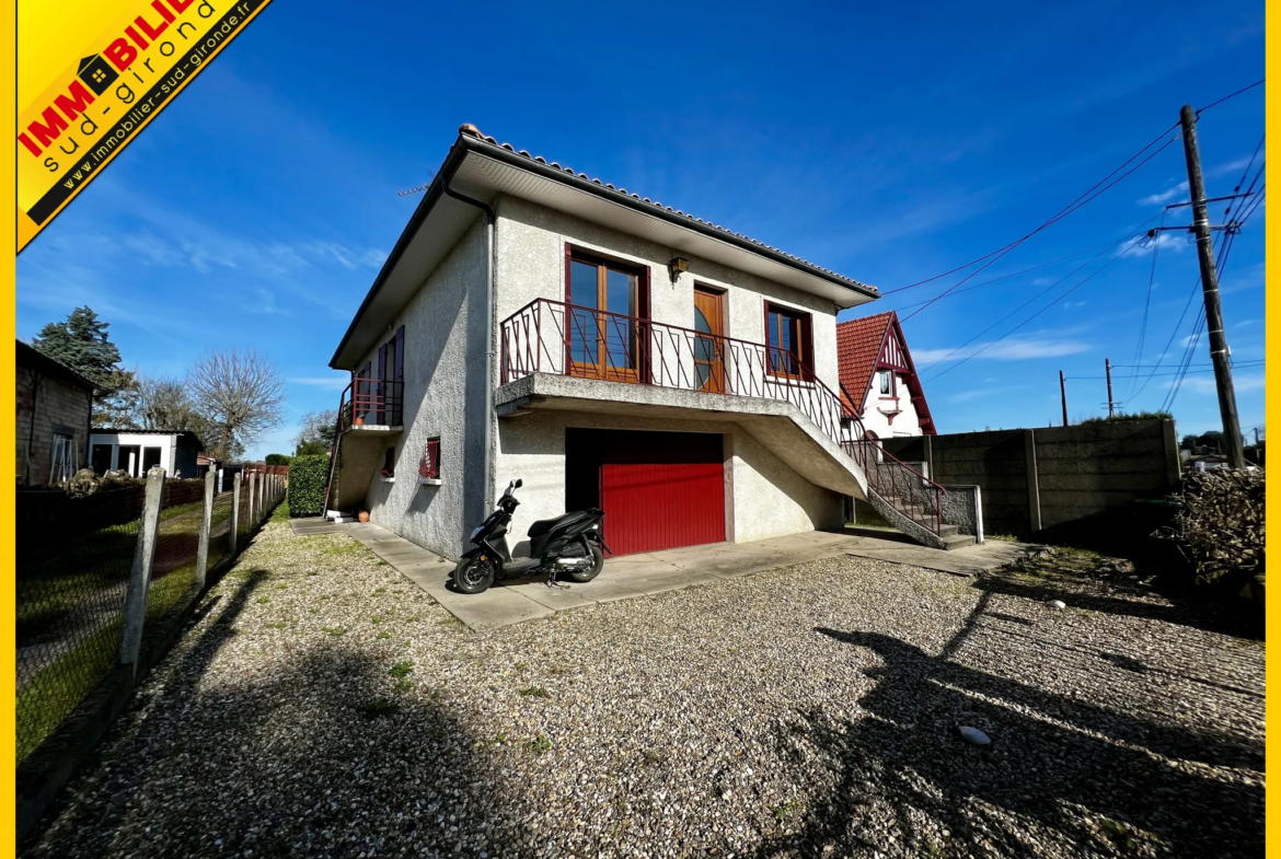 Maison spacieuse à Toulenne avec jardin et sous-sol 