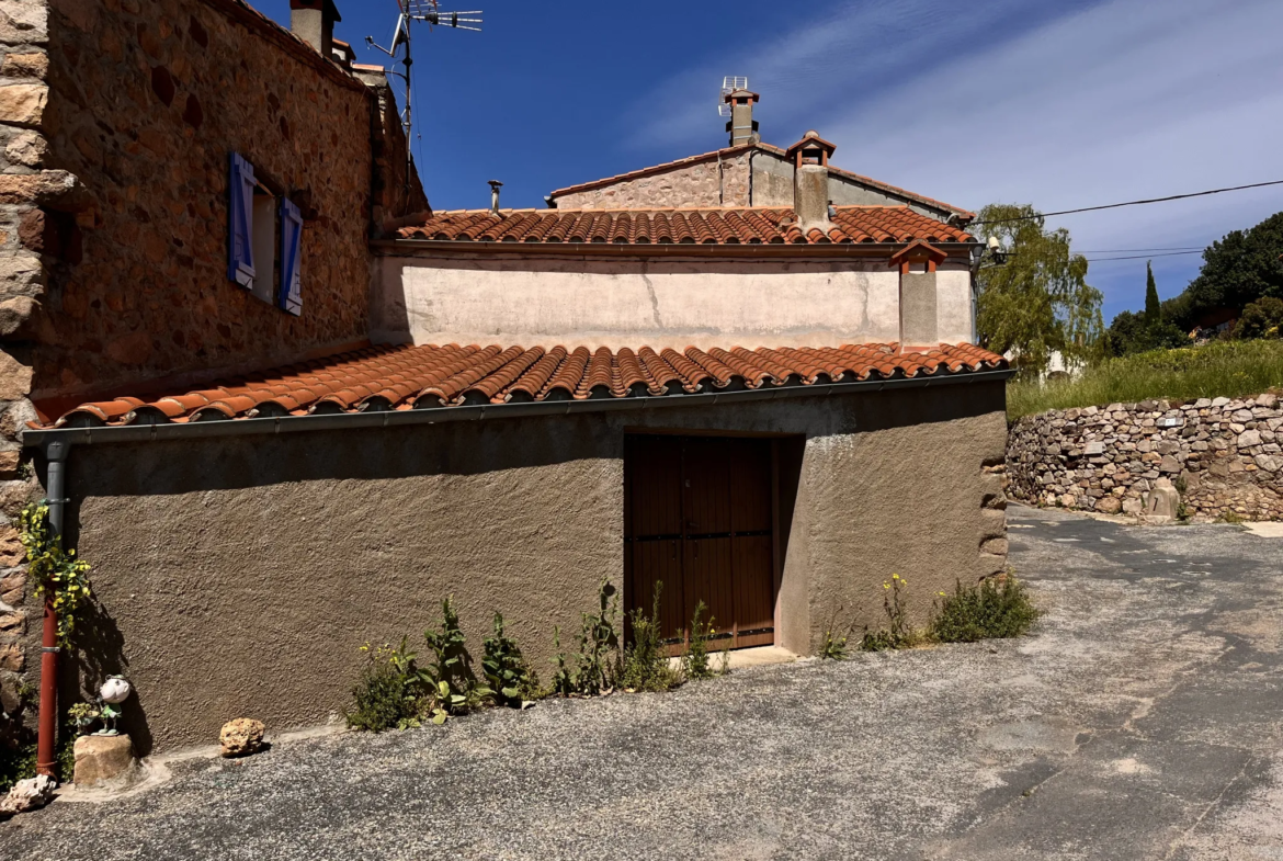 Maison de village à Coustouges avec garage et parcelles de forêt 