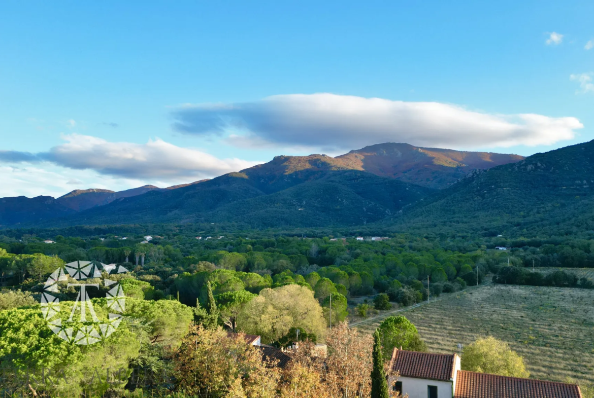 Terrain constructible avec vue sur les Albères à Laroque des Albères 