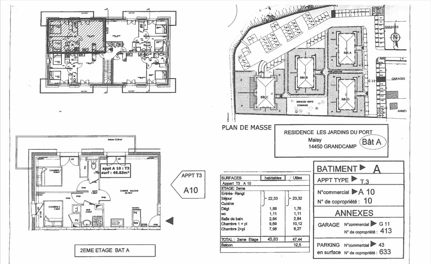 À vendre : Appartement F3 à Grandcamp Maisy avec grand balcon et garage 