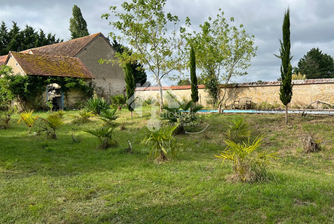 Maison de maître à Mornay-sur-Allier : 6 chambres et piscine sur 4930 m² 