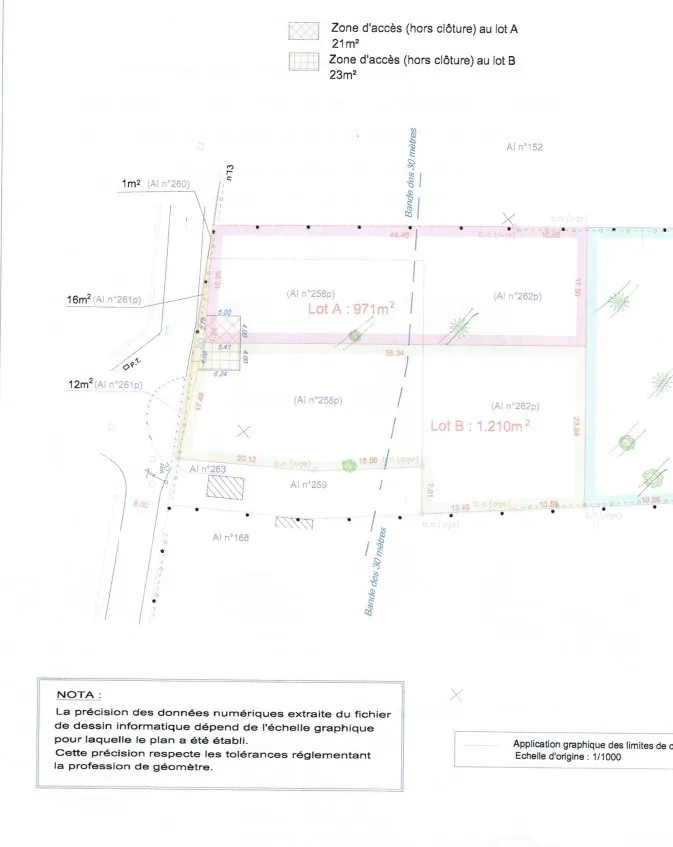 Terrain à bâtir 1210 m² - Viabilisé et piscinable à Boissise la Bertrand 