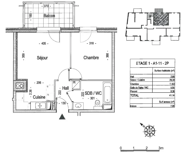 Charmant appartement 2 pièces avec terrasse à Hoenheim 