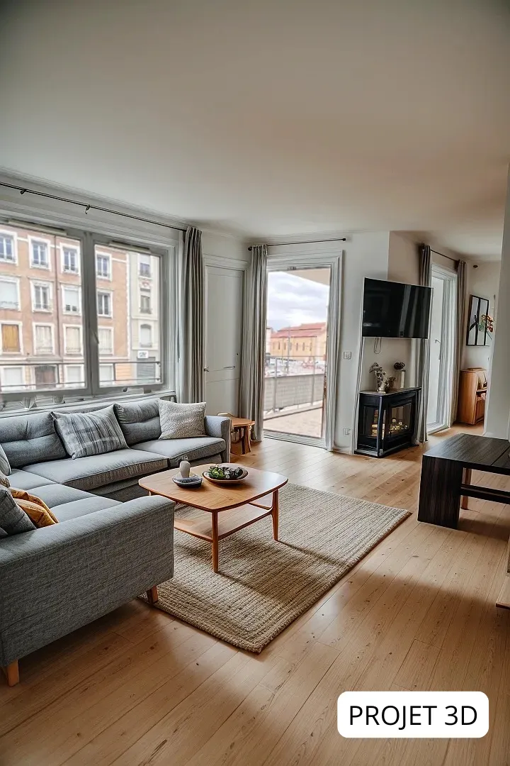 Appartement T3 de 69 m² avec balcon à Villeurbanne 