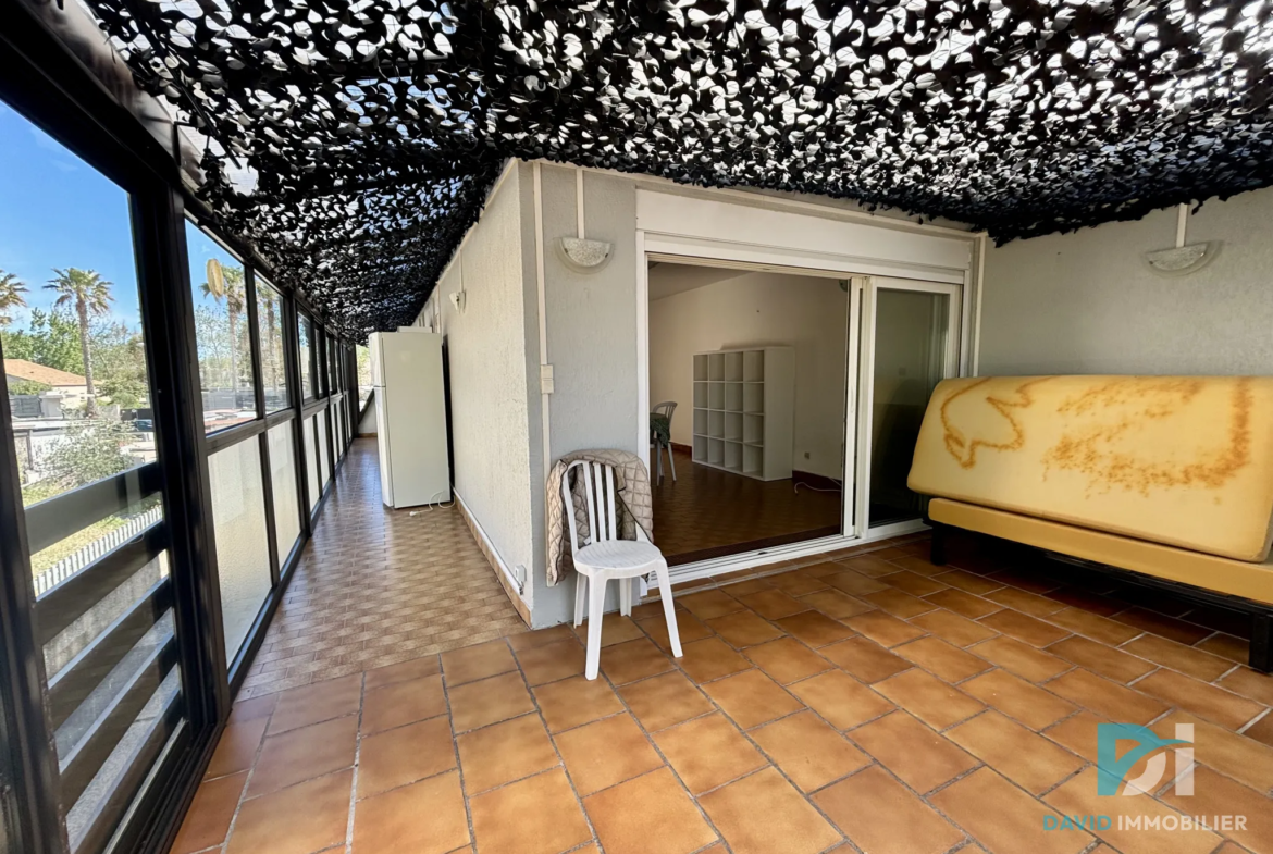 À vendre : Appartement T2 avec véranda à Marseillan Plage 