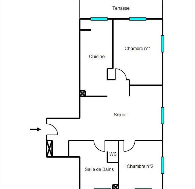 À vendre : Appartement 3 pièces au Cannet avec terrasse 