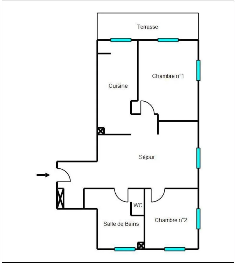 À vendre : Appartement 3 pièces au Cannet avec terrasse 