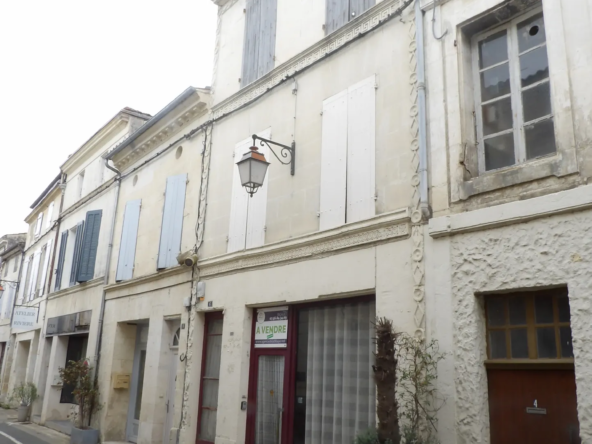 Maison sur 4 niveaux en plein centre de Saint Savinien avec chai à rénover