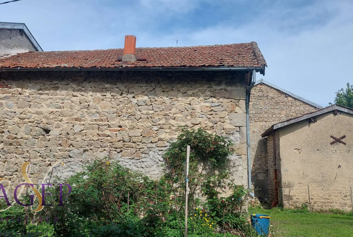 Maison de village avec grange et jardin à Lachaux 