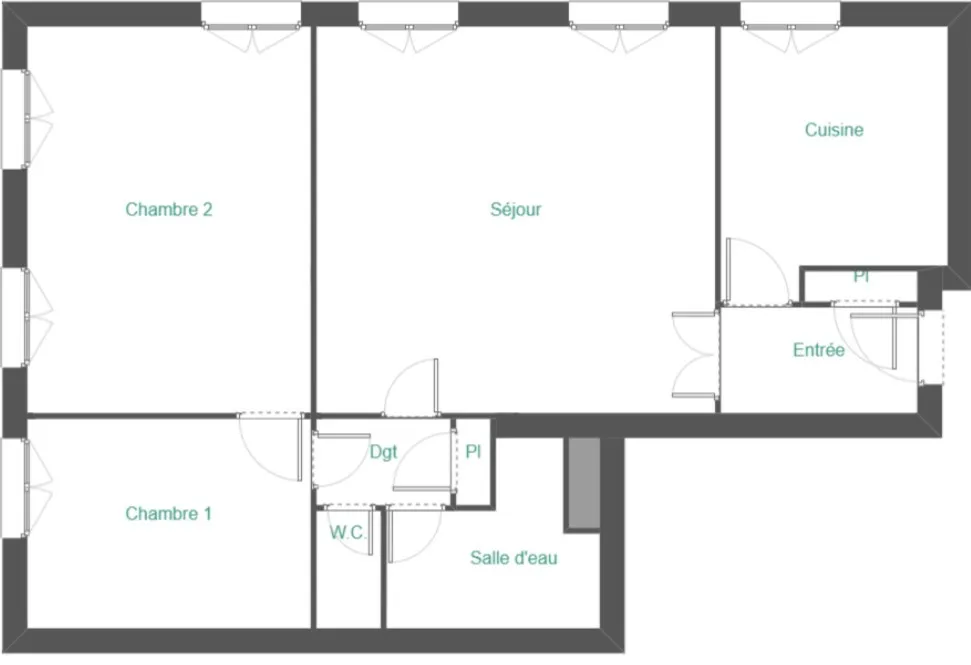 Vente appartement T3 à Saint-Malo, intra muros - 281 000 € 