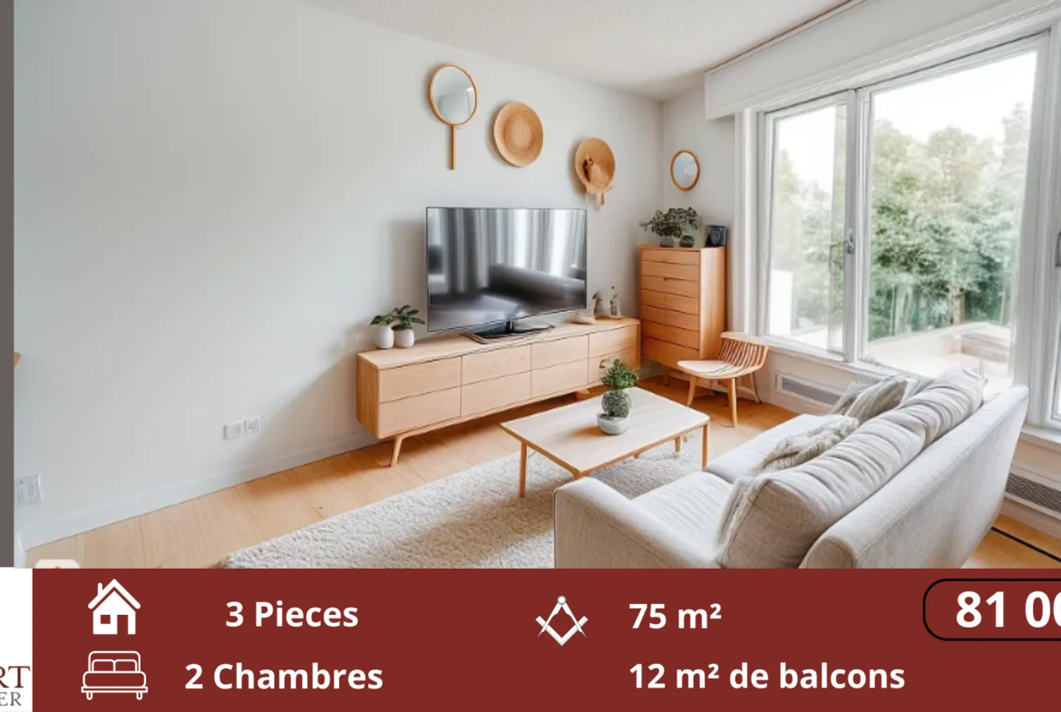 Appartement F3 à vendre à Nevers avec balcon et garage 