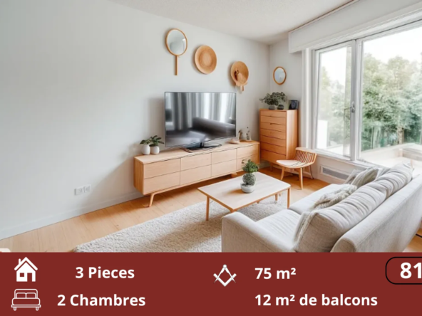 Appartement F3 à vendre à Nevers avec balcon et garage