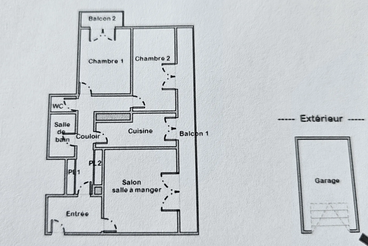 Appartement F3 à vendre à Nevers avec balcon et garage 