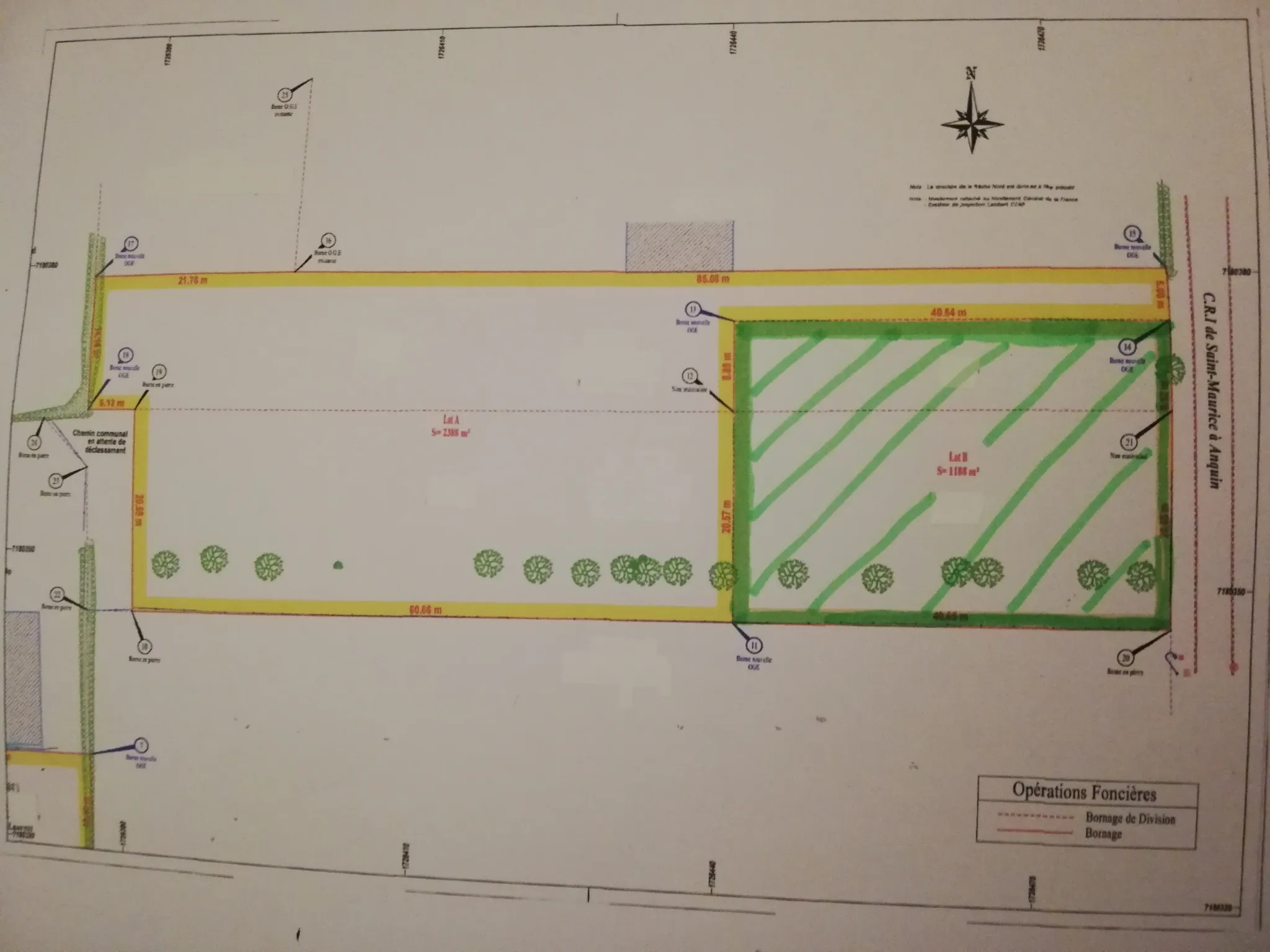 Terrain à bâtir de 1188 m² à Saint-Maurice-le-Vieil 