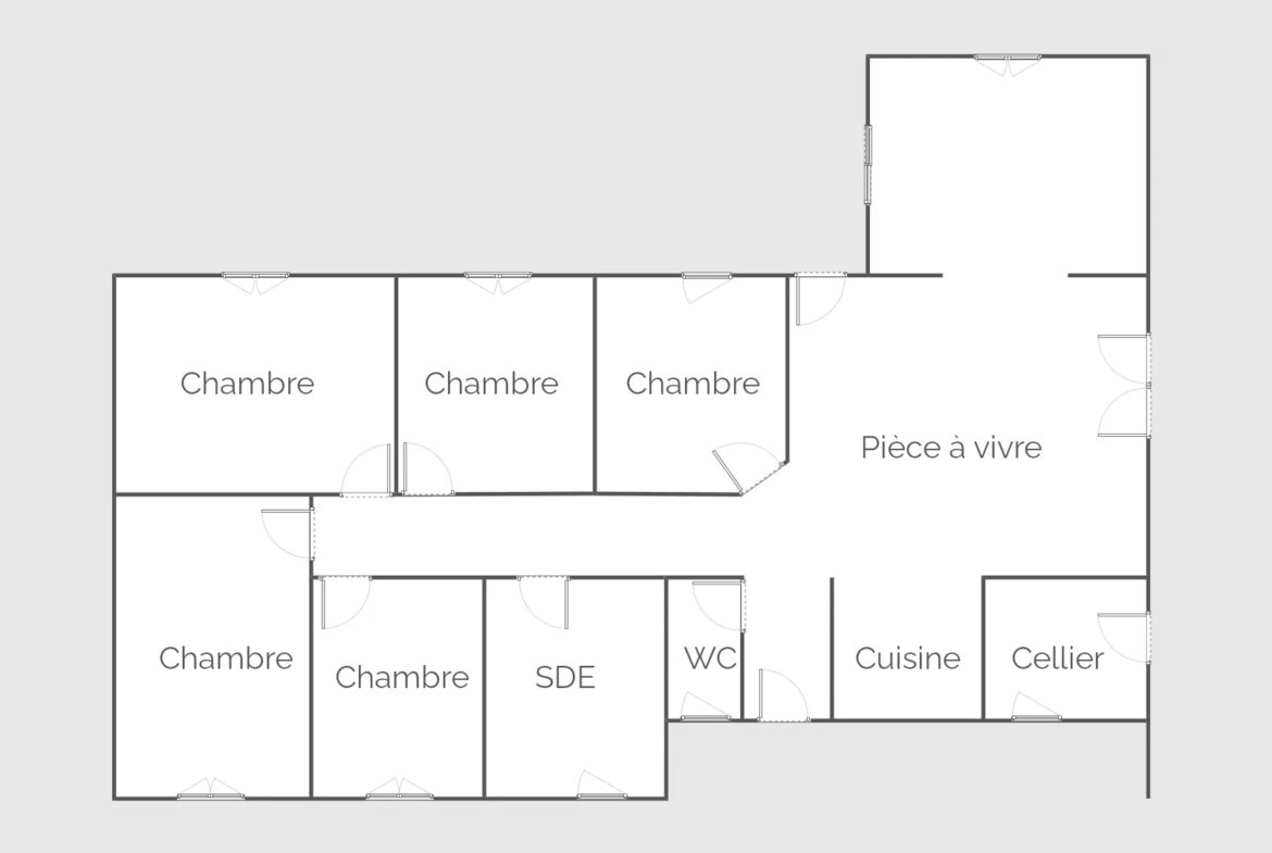 Maison plain-pied 5 chambres avec jardin à Taillebourg 