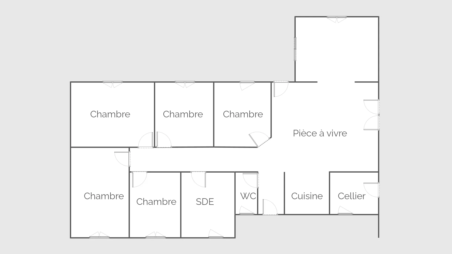 Maison plain-pied 5 chambres avec jardin à Taillebourg 