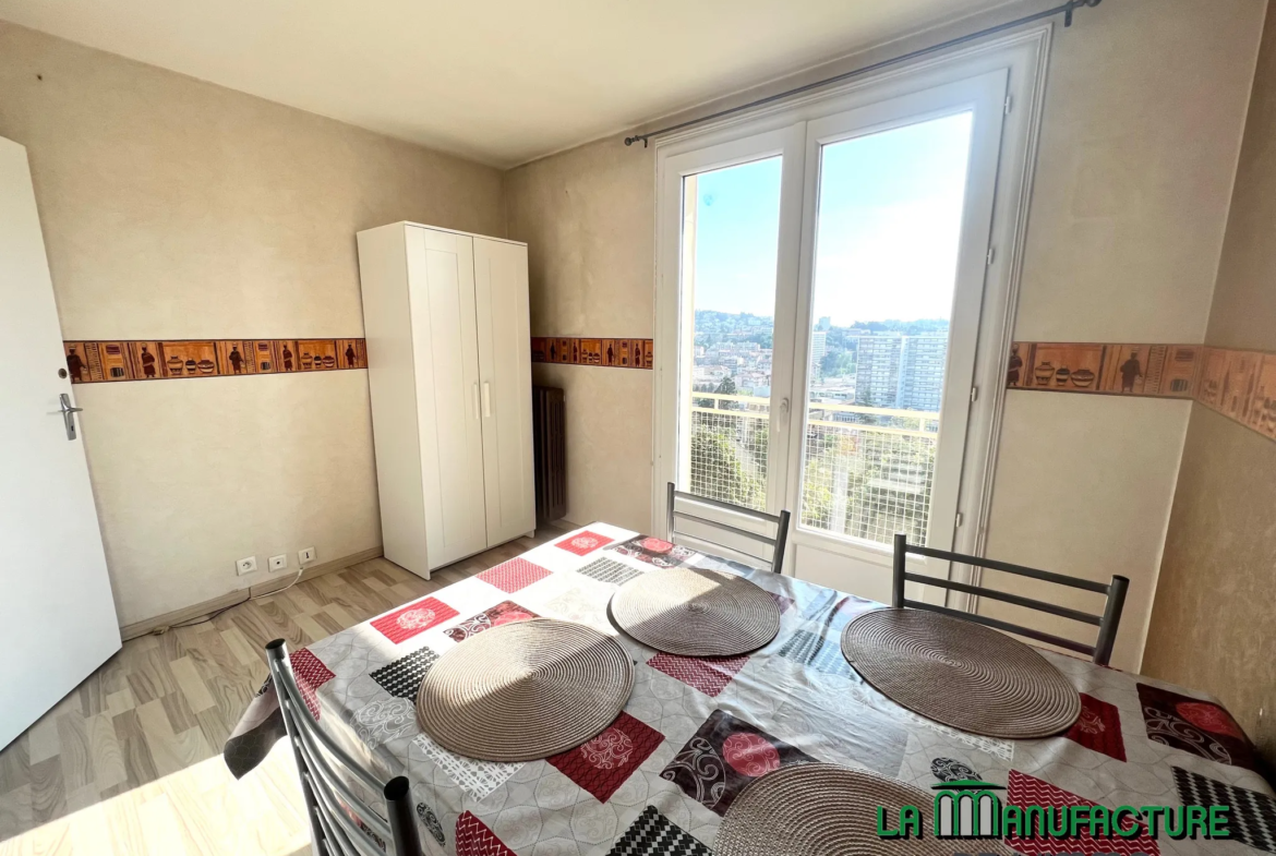 À vendre : Appartement F3 lumineux avec balcon à Saint-Étienne 