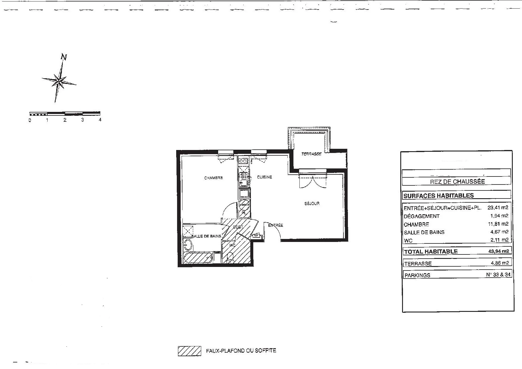 Appartement T2 de 44m2 à Launaguet 