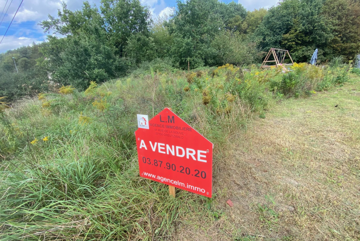 Terrain constructible de 2562 m² à Creutzwald, possibilité de construire deux maisons 