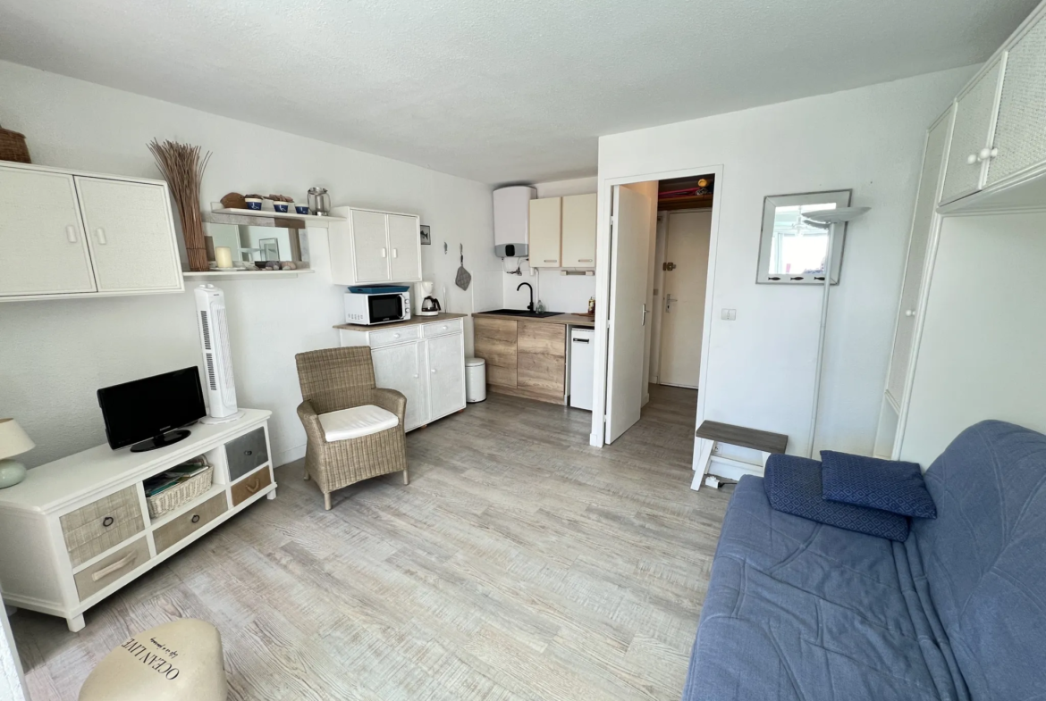 À vendre : Studio cabine lumineux au Cap d'Agde avec parking 