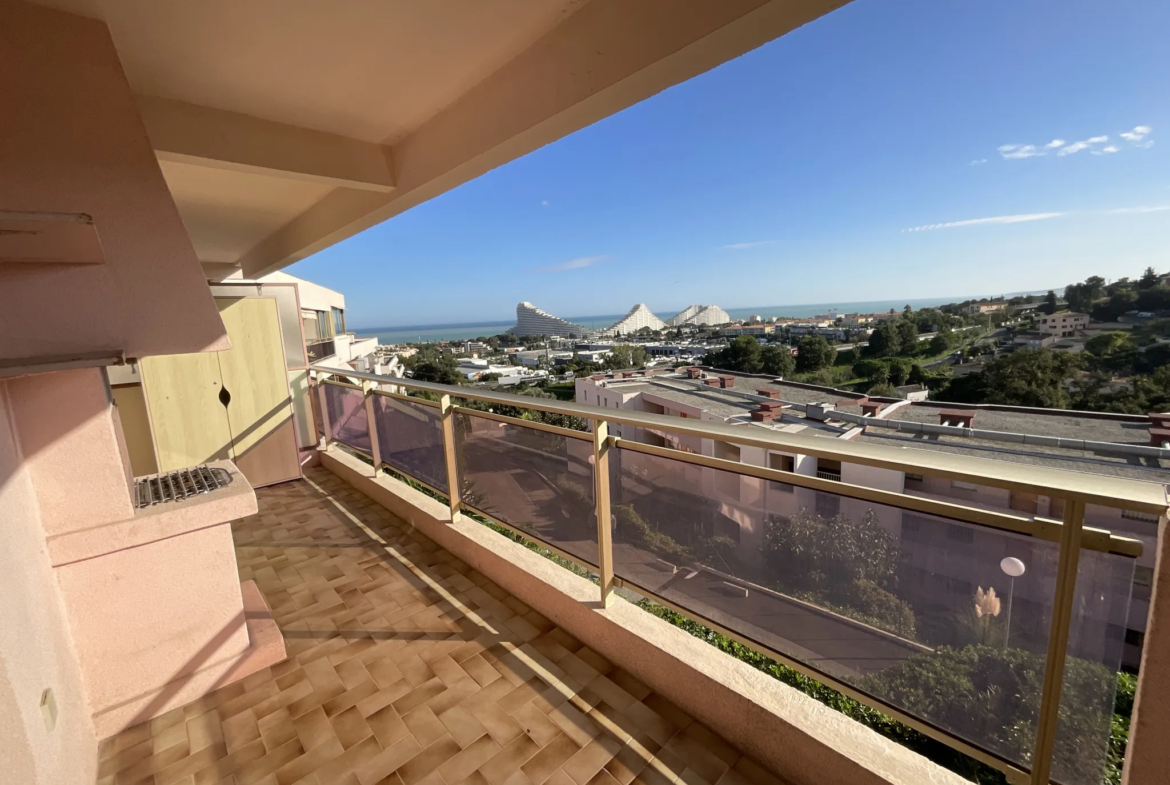 À vendre : Appartement T2 dernier étage avec vue mer à Villeneuve Loubet 