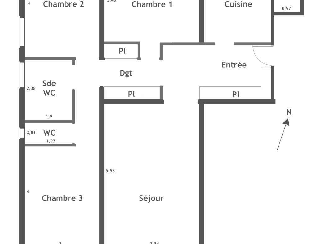 Grand appartement 4 pièces à vendre à Créteil avec balcon plein sud 