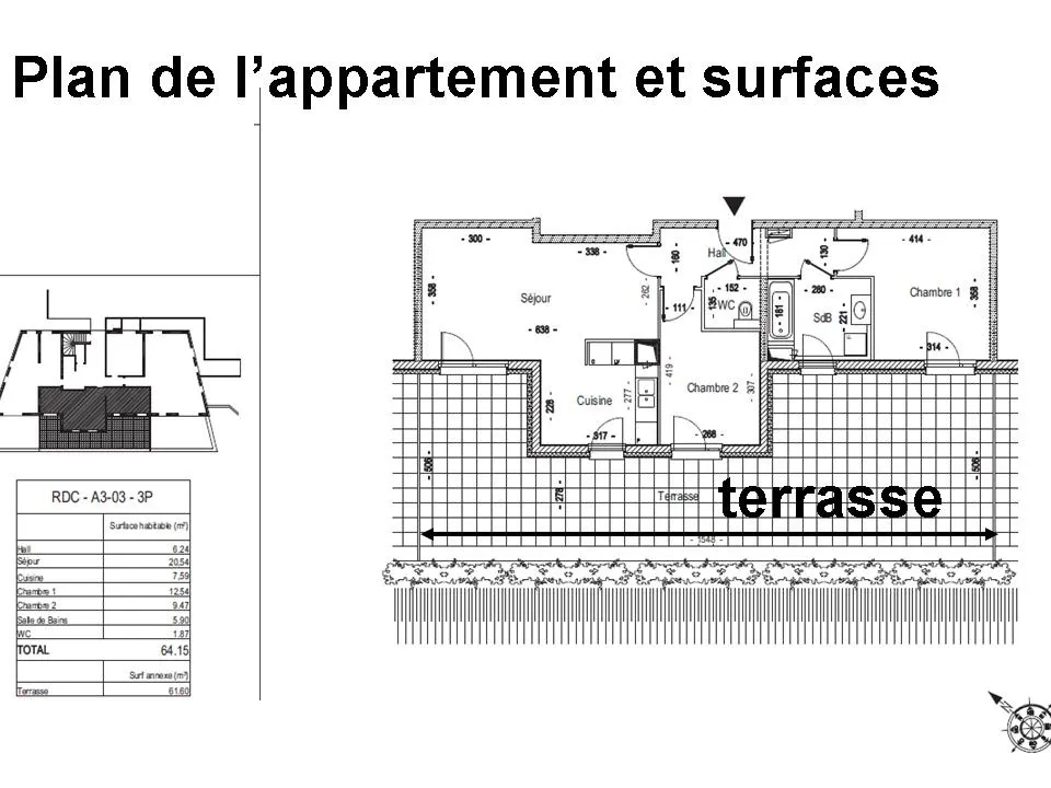 À vendre : Appartement 3 pièces avec grande terrasse à Hoenheim 