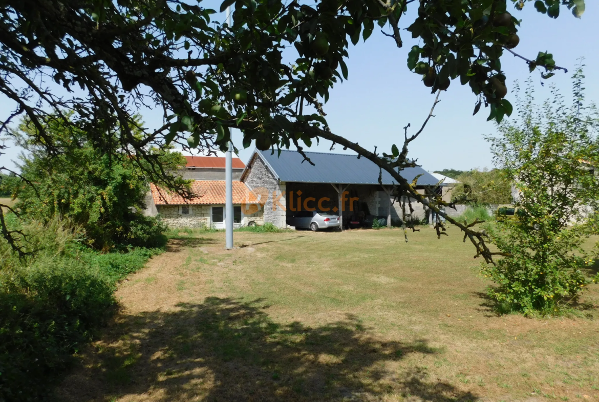 Corps de ferme rénové à Doussay, 3 pièces et 1805 m² de terrain 