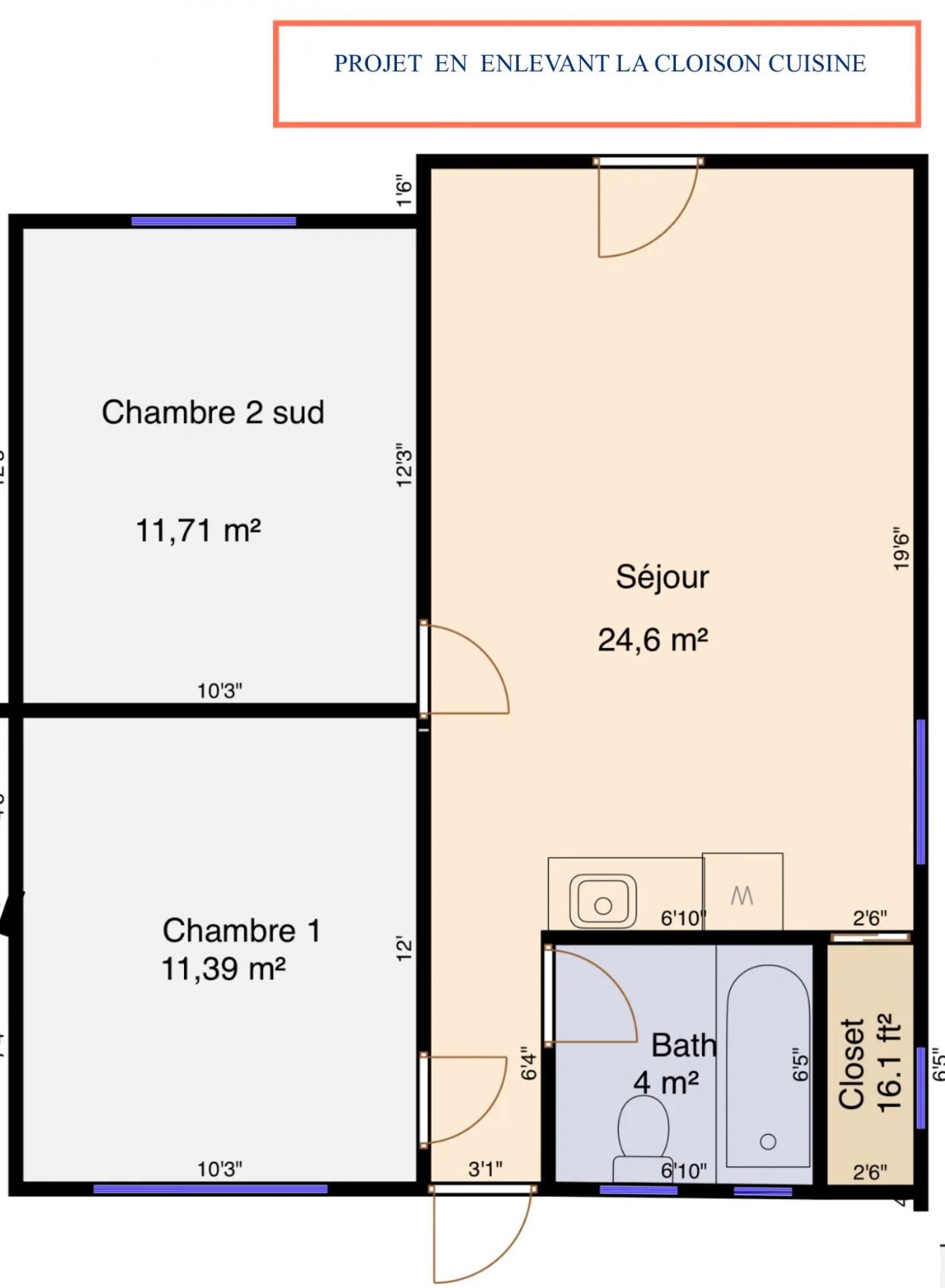 Appartement 3 pièces avec jardin privatif et garage à Magagnosc 